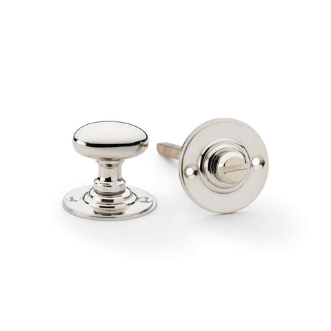 Solid Brass Oval Thumb Turn - Polished Nickel