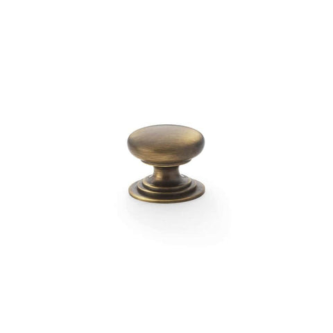 Antique Brass Cupboard Knob On Rose