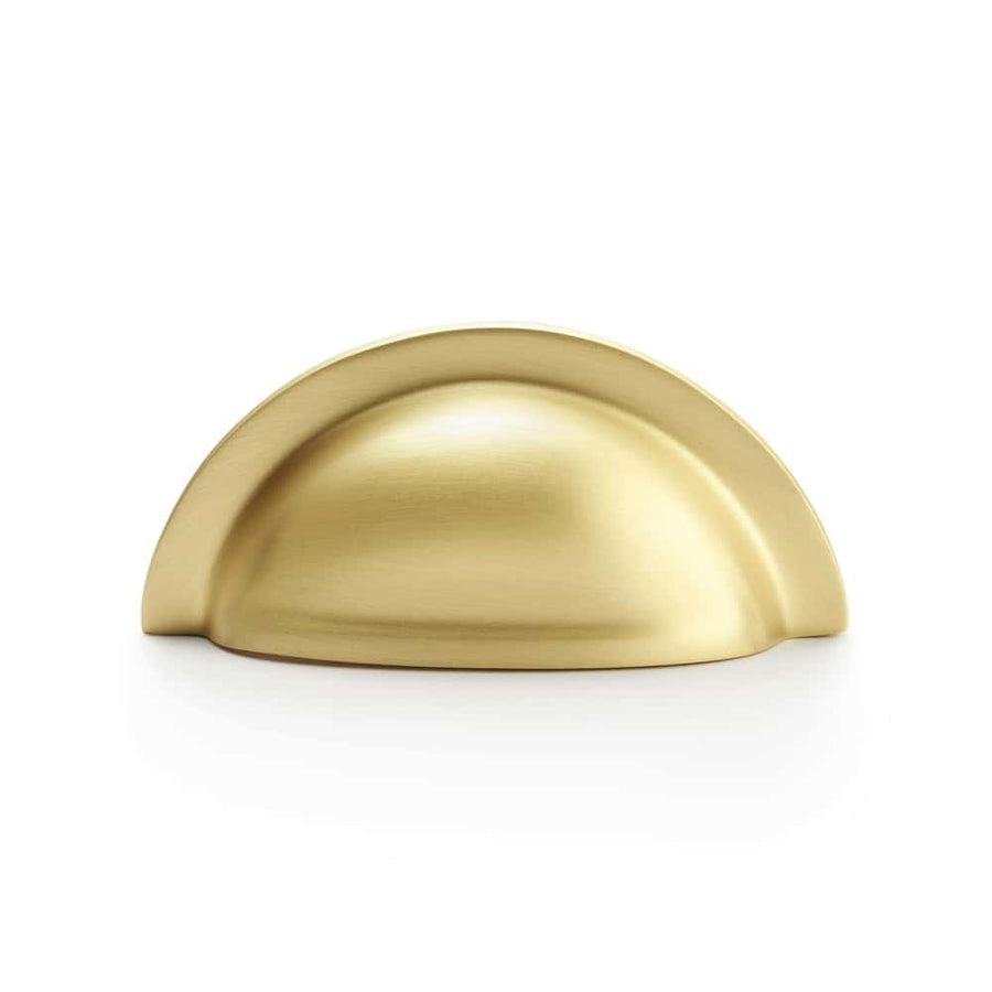 Satin Brass Half Moon Cup Pull AB Hardware ABHardware