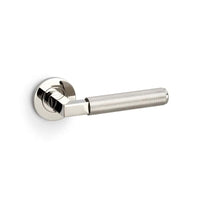 Thumbnail for Polished Nickel Knurled Straight Lever On Round Rose