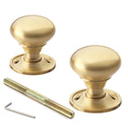 Satin Brass Cottage Door Knobs