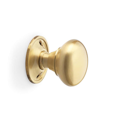 Satin Brass Cottage Door Knobs