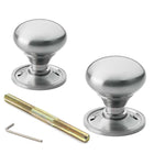 Satin Chrome Cottage Door Knobs