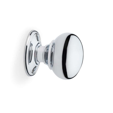 Small Polished Chrome Cottage Door Knobs