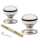 Small Polished Nickel Cottage Door Knobs