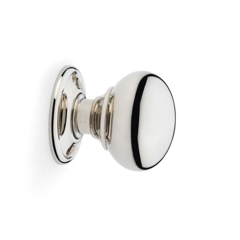 Small Polished Nickel Cottage Door Knobs