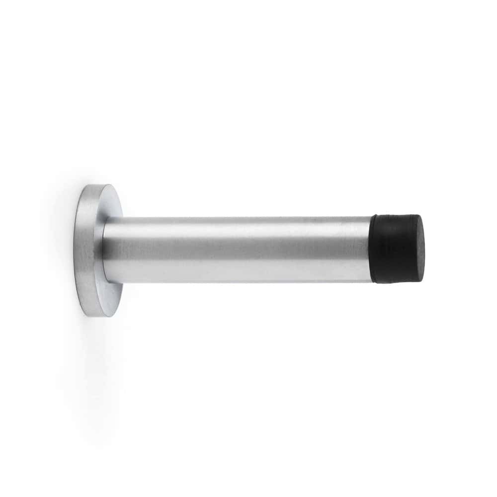 Solid Brass Cylinder Door Stop Satin Chrome ABHardware