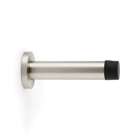 Solid Brass Cylinder Door Stop - Satin Nickel
